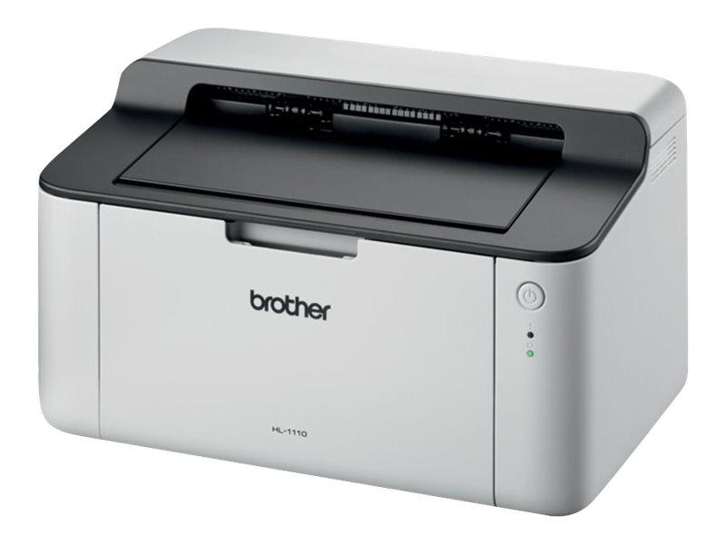 Hl 1110   Skrivare   Svartvit   Laser   A4/legal   2400 X 600 Dpi   Upp Till 20 Sidor/minut   Kapacitet: 150 Ark   Usb 2.0   Grå, Svart fra Brother