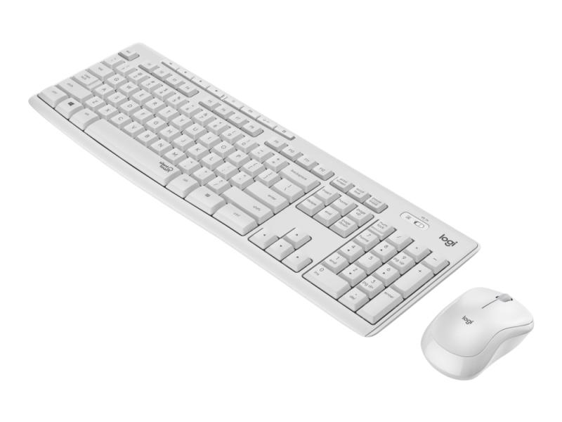 Mk295 Silent   Sats Med Tangentbord Och Mus   Trådlös   2.4 Ghz   Hela Norden   Offwhite fra Logitech