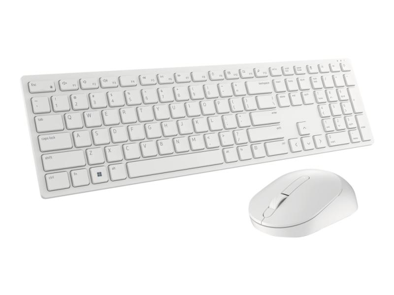 Pro Km5221w   Sats Med Tangentbord Och Mus   Trådlös   2.4 Ghz   Qwerty   Hela Norden   Vit fra Dell
