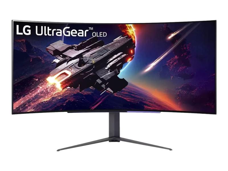 Lg Ultragear 45gr95qe B   Oled Monitor   Spel   Böjd   45" (44.5" Visbar)   3440 X 1440 Wqhd @ 240 Hz   200 Cd/m²   Hdr10   0.03 Ms   2xhdmi, Display fra Lg Electronics