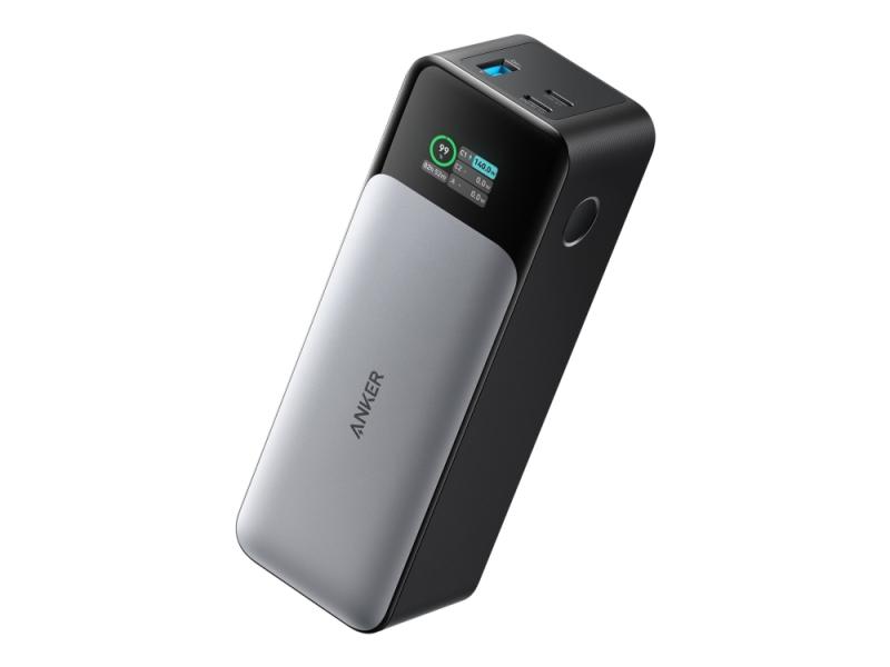 737   Strömförsörjningsbank   Gan Teknik   24000 Mah     Poweriq 4.0, Strömmatning 3.1   3 Utdatakontakter (usb, 2 X Usb C)   Svart fra Anker