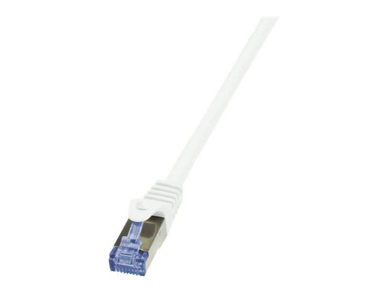 Logilink Primeline   Patch Kabel   Rj 45 (hane) Till Rj 45 (hane)   5 M   Sftp, Pimf   Cat 7   Halogenfri, Formpressad, Hakfri   Vit fra 2direct