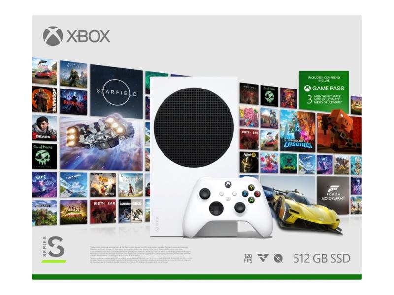 Xbox Series S   Starter Bundle   Spelkonsol   Qhd   Hdr   512 Gb Ssd   Robotvit fra Microsoft